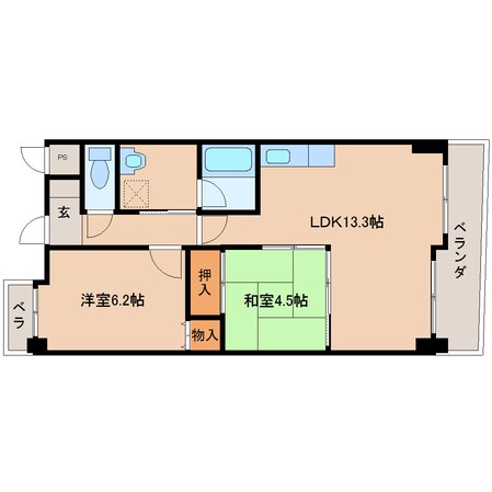 橿原神宮前駅 徒歩1分 4階の物件間取画像